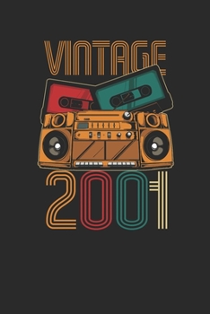 Paperback Vintage 2001: Dotted Bullet Grid Notebook / Journal (6 X 9 -120 Pages) - Birthday Gift Idea Book