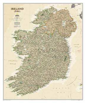 Map National Geographic: Ireland Executive Wall Map - Laminated (30 X 36 Inches) Book