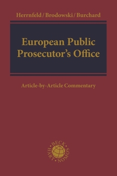 Hardcover European Public Prosecutor's Office: Article-By-Article Commentary Book