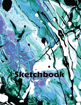 Paperback Sketchbook: Activity Sketch Book Watercolor Abstract Painting Instruction Large 8.5 x 11 Inches with 110 Pages ( Abstract Watercol Book