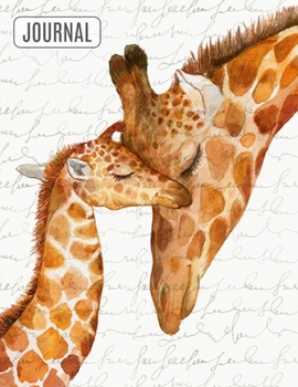 Big Fat Bullet Style Journal Notebook Mother & Baby Giraffes: Huge Dot Grid Book For Journaling Over 300 Numbered Pages (Nature Series)