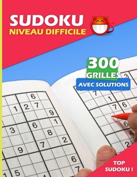 Paperback Sudoku Adulte Difficile: 300 Grilles Sudoku de poche Sudoku Difficile avec solutions Entraine la mémoire [French] Book