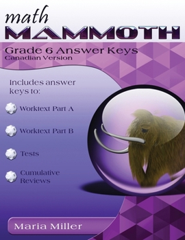 Paperback Math Mammoth Grade 6 Answer Keys, Canadian Version Book