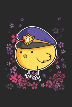 Funny Police Chicken Bird Notebook: Graph Paper Journal 6x9 - 120 Pages