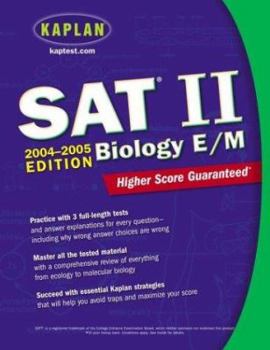 Paperback Kaplan SAT II: Biology E/M 2004-2005 Book