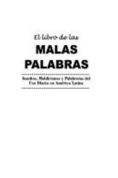 Paperback El libro de las malas palabras / The Book of bad Words (Spanish Edition) [Spanish] Book