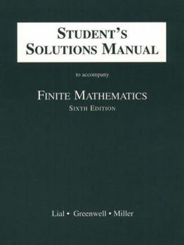 Paperback Finite Mathematics Student Solutions Manual Book