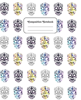 Paperback Composition Notebook: Psychedelic Skulls Book
