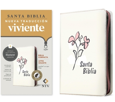 Biblia compacta NTV, letra gigante de zíper con Filament (SentiPiel, Beige, Índice, Letra Roja) (Spanish Edition)