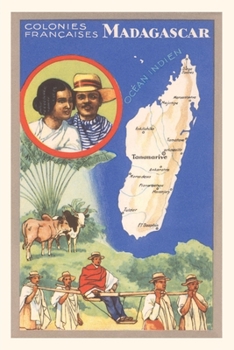 Paperback Vintage Journal Travel Poster for Madagascar Book
