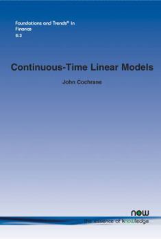 Paperback Continuous-Time Linear Models Book