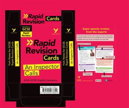 Cards York Notes for Aqa GCSE Rapid Revision Cards: An Inspector Calls Catch Up, Revise and Be Ready for and 2023 and 2024 Exams and Assessments Book