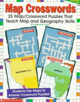 Paperback Map Crosswords: 25 Crossword Puzzles That Teach Map and Geography Skills Book