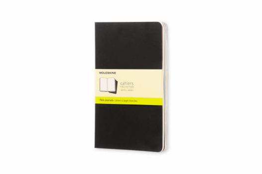 Paperback Moleskine Cahier Journal (Set of 3), Large, Plain, Black, Soft Cover (5 X 8.25): Set of 3 Plain Journals Book
