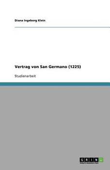 Paperback Vertrag von San Germano (1225) [German] Book
