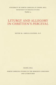 Paperback Liturgy and Allegory in Chrétien's Perceval Book