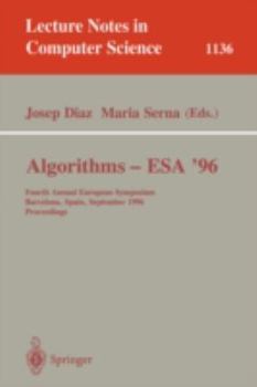 Paperback Algorithms - ESA '96: Fourth Annual European Symposium, Barcelona, Spain, September 25-27, 1996. Proceedings Book