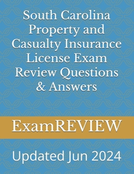 Paperback South Carolina Property and Casualty Insurance License Exam Review Questions & Answers Book