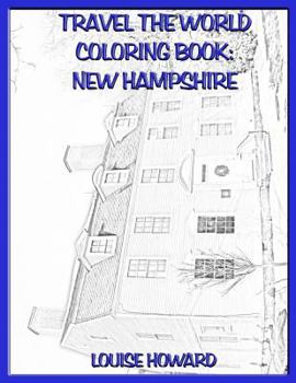 Paperback Travel the World coloring book: New Hampshire Book