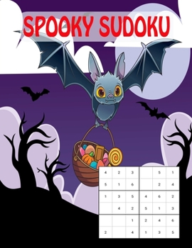 Paperback Spooky Sudoku: Halloween Sudoku activity book for kids Book