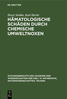 Hardcover Hämatologische Schäden Durch Chemische Umweltnoxen [German] Book