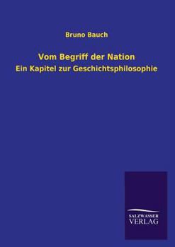 Paperback Vom Begriff Der Nation [German] Book