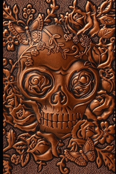 Paperback Medieval Notebooks: Copper Gold Skull with Roses: Great Notebook for School or as a Diary, Lined With More than 100 Pages. Notebook that c Book