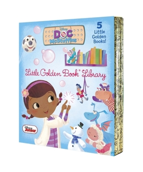 Hardcover Doc McStuffins Little Golden Book Library (Disney Junior: Doc McStuffins): As Big as a Whale; Snowman Surprise; Bubble-Rific!; Boomer Gets His Bounce Book