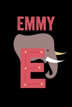Paperback Emmy: Journal (Diary, Notebook) Personalized Custom Name Alphabet Elephant Birthday Gift for Girls Book