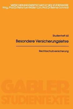 Paperback Rechtsschutzversicherung [German] Book