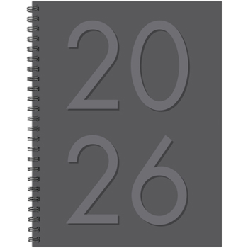 Misc. Charcoal 2026 8.5 X 11 Weekly Monthly Softcover Planner Book