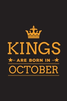Paperback Kings are Born in October: Blank Lined Birthday Notebook Book