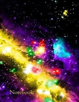 Paperback Notebook: 8.5 X 11, College-Ruled, 120 Pages, Violet Night Sky Above Clouds Book