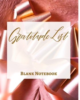 Paperback Gratitude List - Blank Notebook - Write It Down - Pastel Rose Pink Gold Abstract Modern Contemporary Unique Luxury Fun Book
