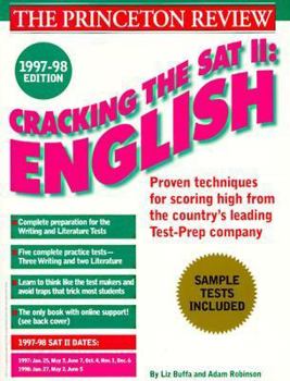Paperback Cracking the SAT II: English Subject Tests 1998 ED Book