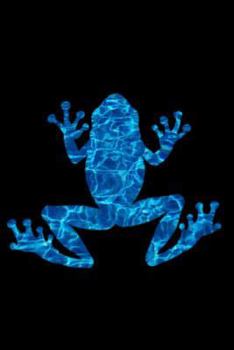 Paperback Deep Blue Aqua Frog Silhouette: Amphibian Frog Lover Notebook - Lined 120 Pages 6x9 Journal Book