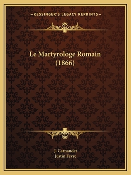 Paperback Le Martyrologe Romain (1866) [French] Book