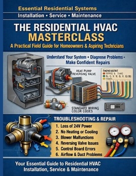Paperback The Residential HVAC Masterclass: The Complete Guide to Understanding, Diagnosing, and Maintaining Modern Heating and Cooling Systems Book