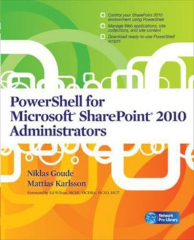 Paperback PowerShell for Microsoft SharePoint 2010 Administrators Book