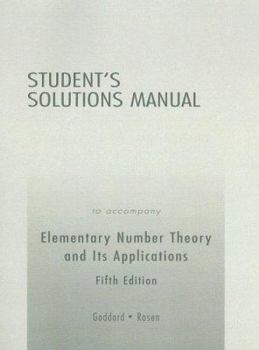 Paperback Student's Solutions Manual to Accompany Elementary Number Theory and Its Applications Book