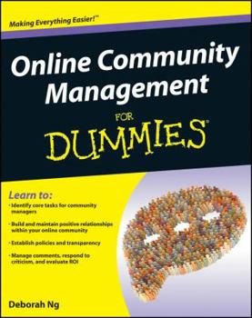 Paperback Online Community Management for Dummies Book