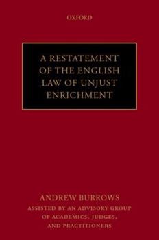 Paperback A Restatement of the English Law of Unjust Enrichment Book