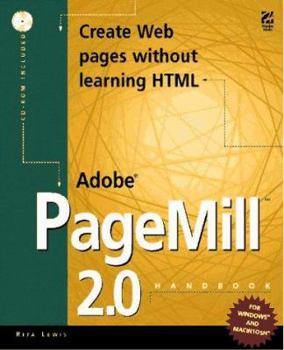 Paperback Adobe PageMill 2.0 Handbook: With CDROM Book