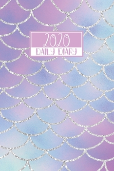 2020 Daily Diary: A5 Day on a Page to View Full DO1P Planner Lined Writing Journal | Purple, Pink, & Blue Metallic Mermaid with Silver Glitter (2020 Daily Diaries)