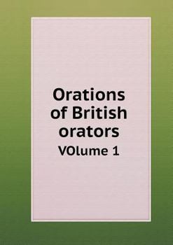 Paperback Orations of British orators VOlume 1 Book