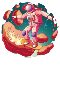Kosmos Weltall Weltraum: Notizbuch DIN A5 Blanko 120 Seiten Astronaut Skateboard Skate Apollo 11 Skateboarding Planet Mond Mars Geschenkidee & ... Notizheft Notizblock (German Edition)