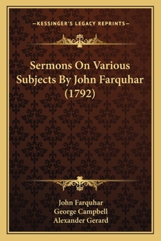 Paperback Sermons On Various Subjects By John Farquhar (1792) Book