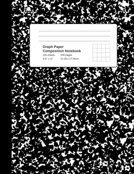 Graph Paper Composition Notebook: Marble | Grid Paper Notebook, Quad Ruled,  4 Square Per Inch (4x4), 100 Sheets, 200 pages (Large, 8.5 x 11)