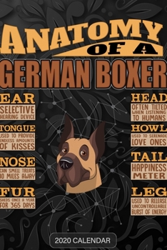 Anatomy Of A German Boxer: Boxer 2020 Calendar - Customized Gift For Boxer Dog Owner