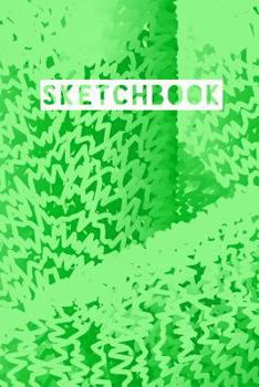 Paperback Sketchbook: Abstract Liquid Marble Mirror Green Design Book
